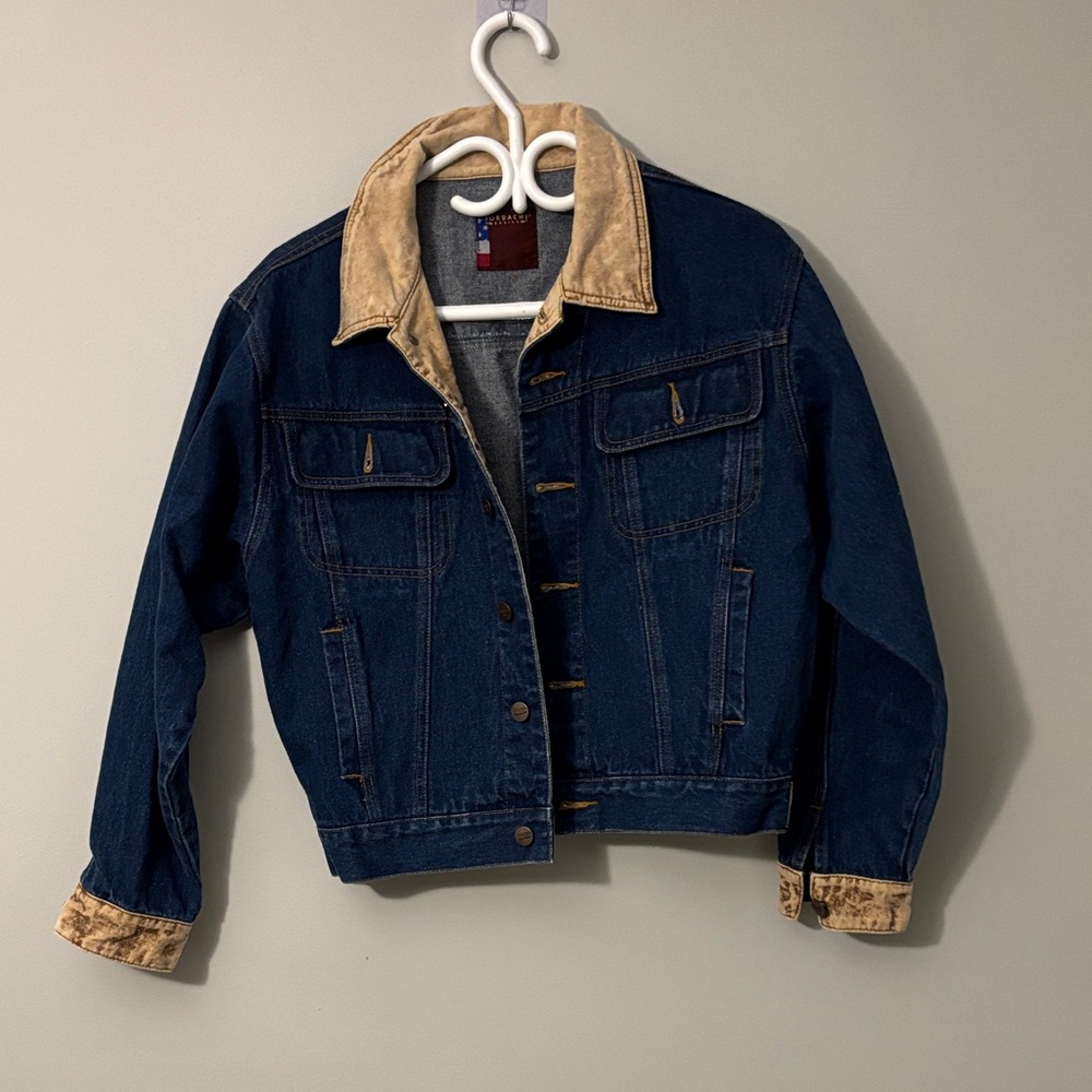 Jordache Denim Jacket with Tan Details